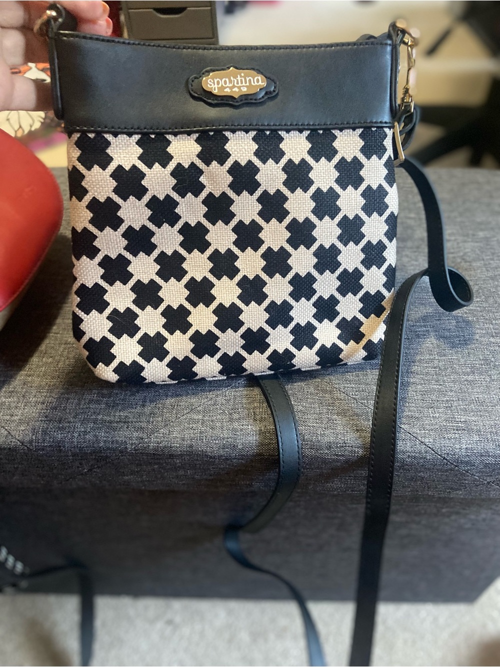 Spartina 449 Black & Cream Crossbody Bag